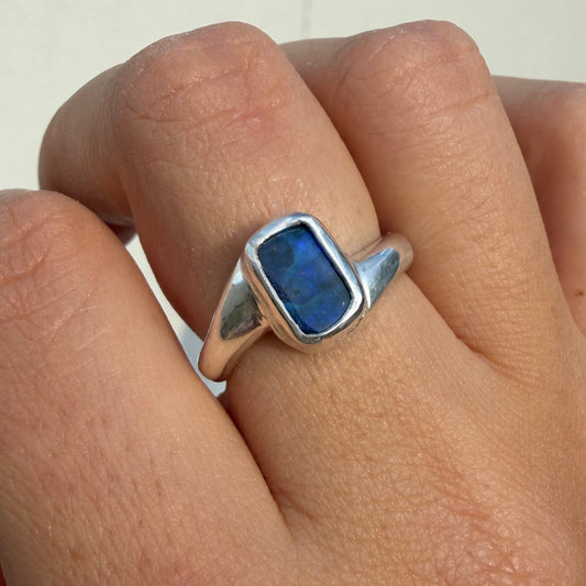 Horizon Boulder Opal Ring Size M