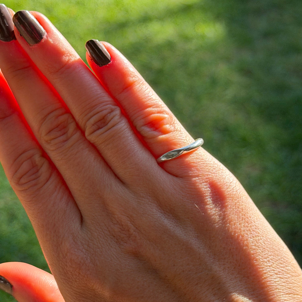 Silver Stacker Ring Size H 1/2