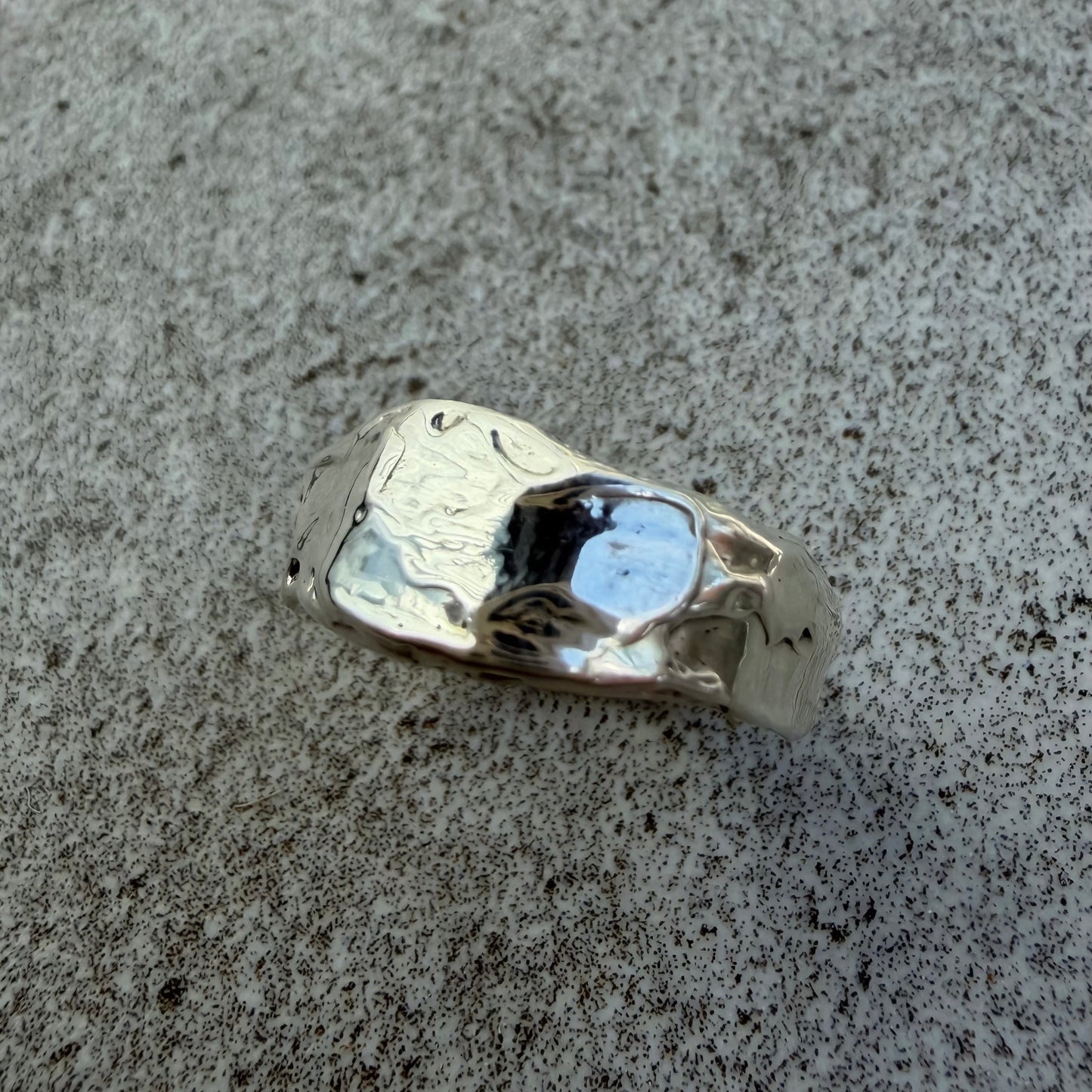 Molten Silver Ring Size L 1/2