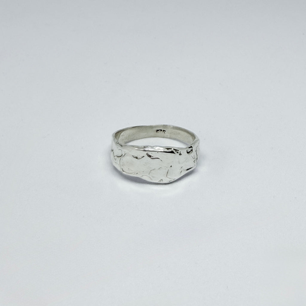 Molten Silver Ring Size L 1/2