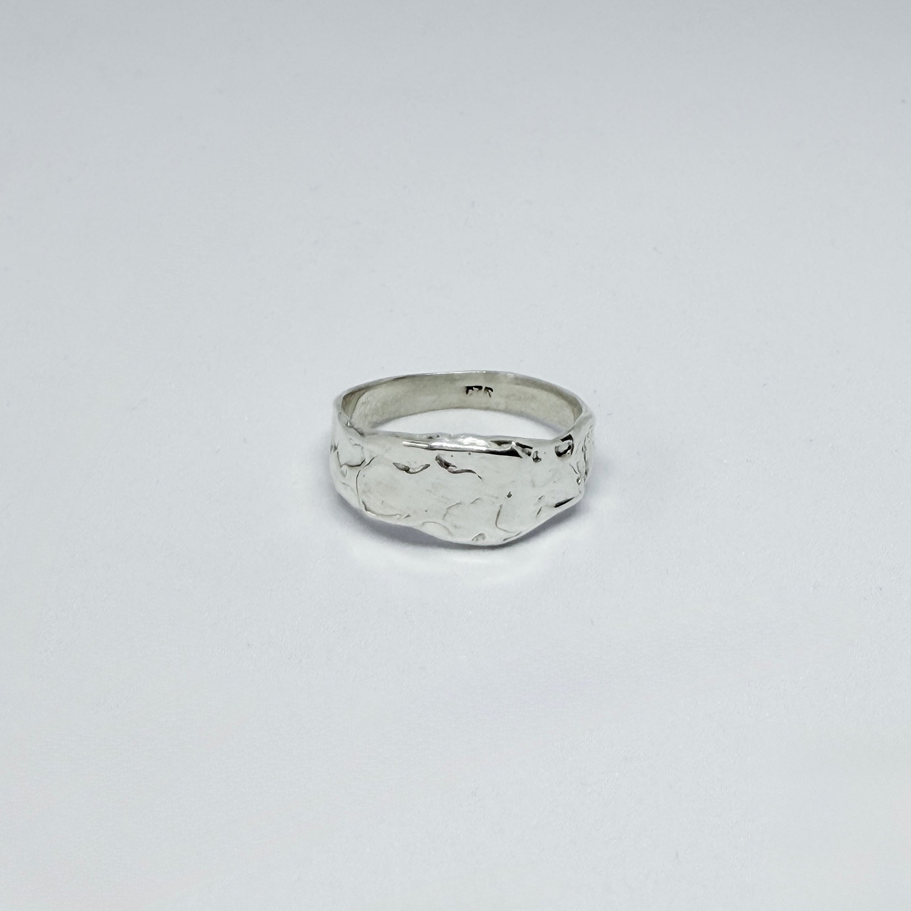 Molten Silver Ring Size L 1/2