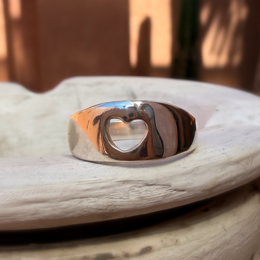 Kardia Smooth Heart Ring Size N