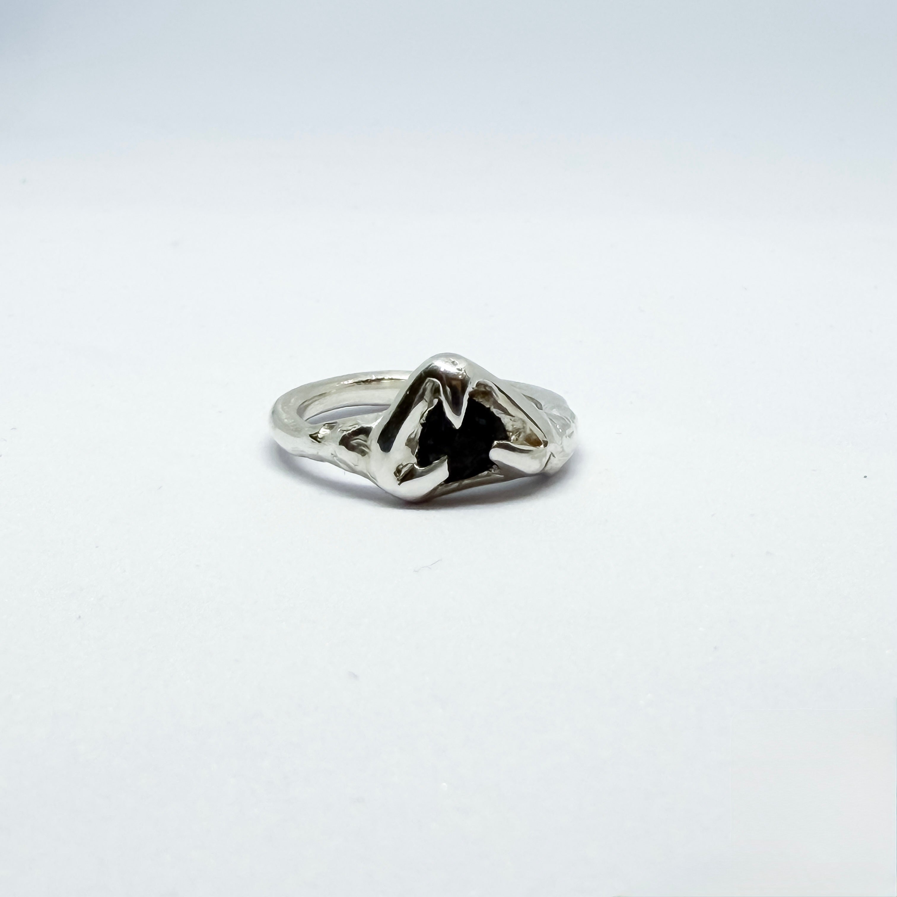 Silver Stone Ring Size L 1/2