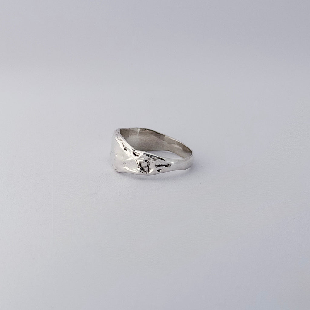 Molten Silver Ring Size L 1/2