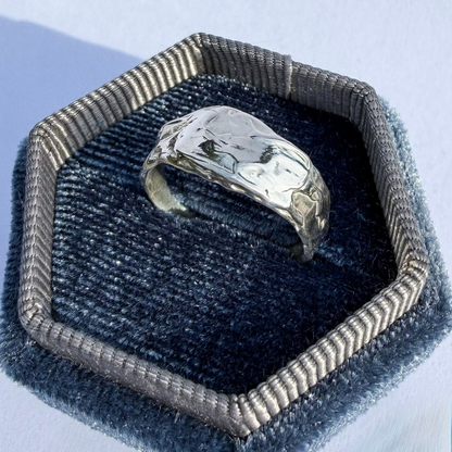 Molten Silver Ring Size L 1/2