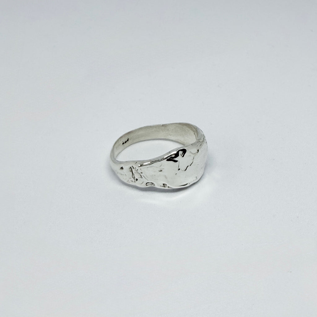Molten Silver Ring Size L 1/2