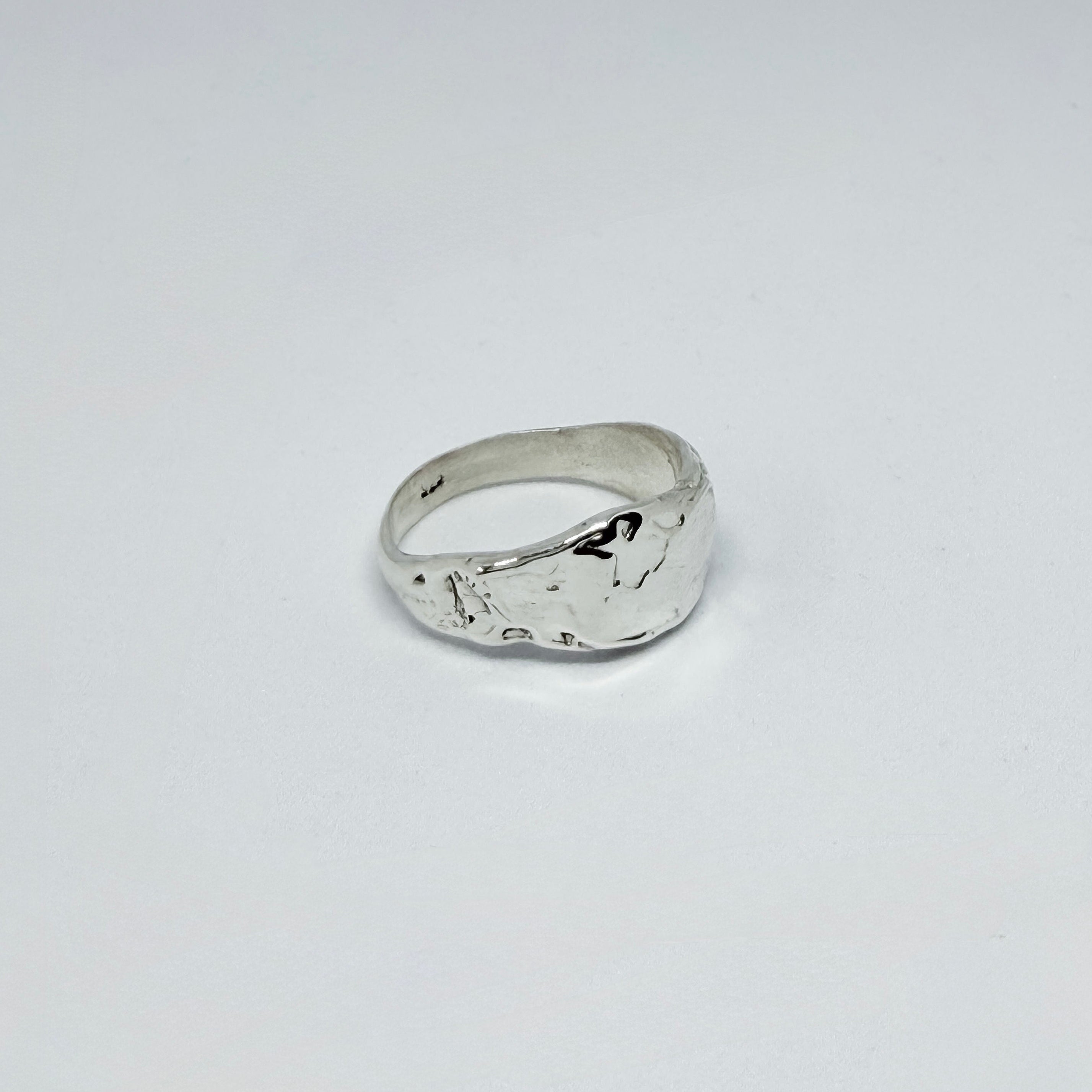 Molten Silver Ring Size L 1/2