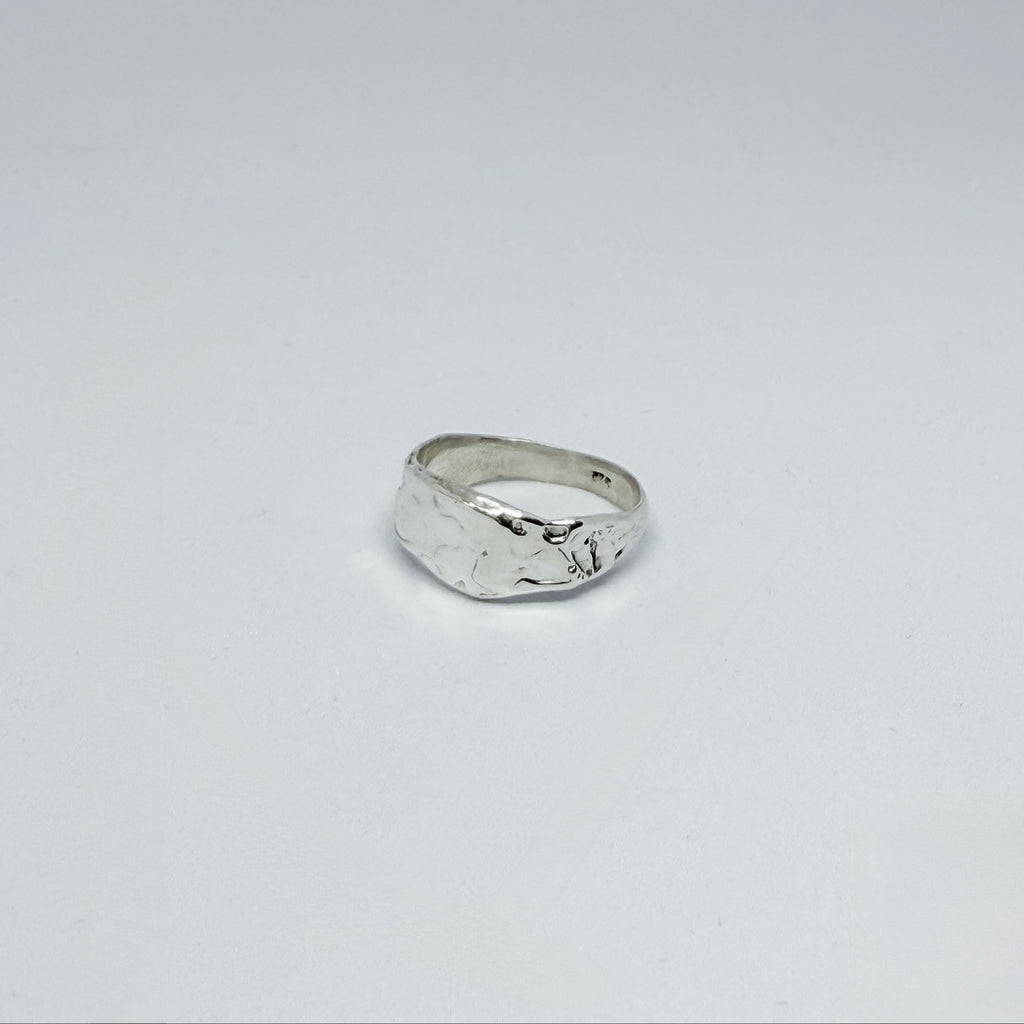Molten Silver Ring Size L 1/2