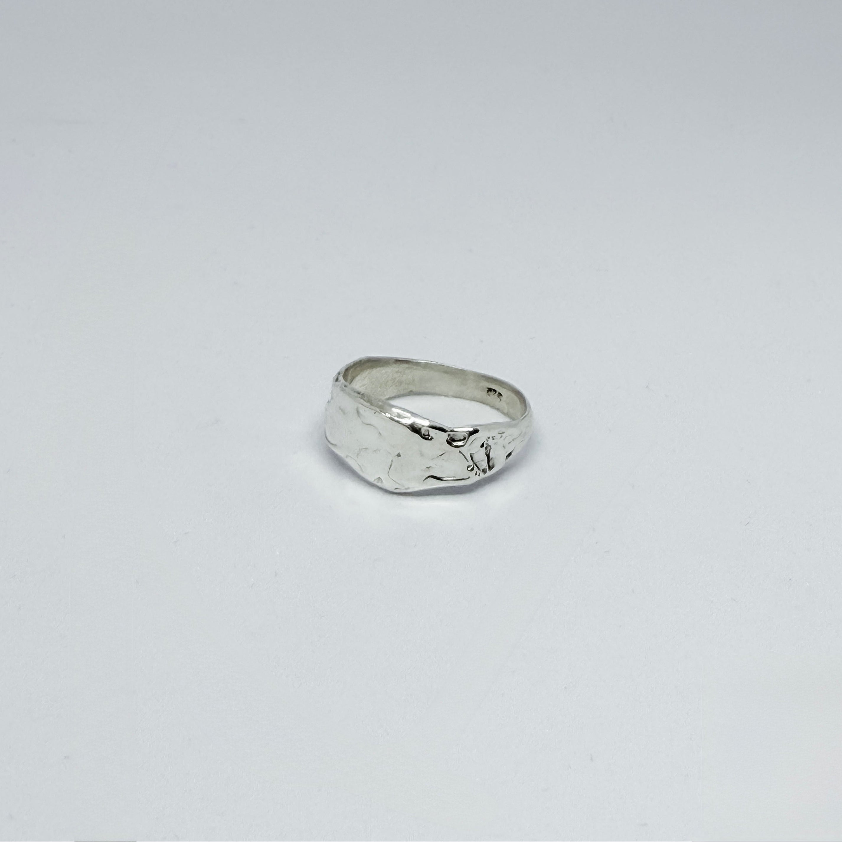 Molten Silver Ring Size L 1/2