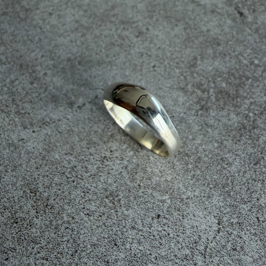 Smooth Wave Ring Size Q