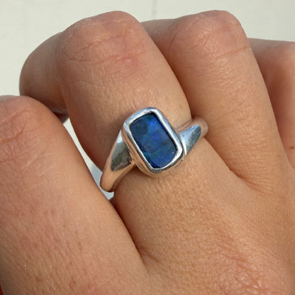 Horizon Boulder Opal Ring Size M