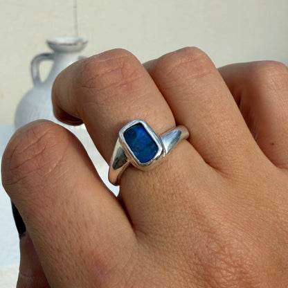 Horizon Boulder Opal Ring Size M