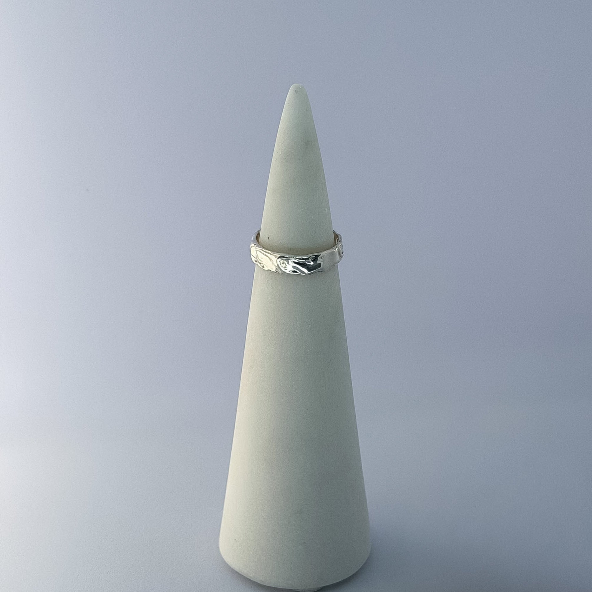 Textured Wide Band Ring Size P 1/2