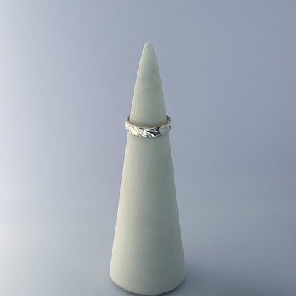 Textured Wide Band Ring Size P 1/2