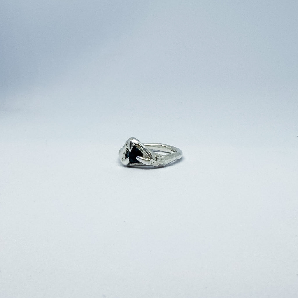 Silver Stone Ring Size L 1/2