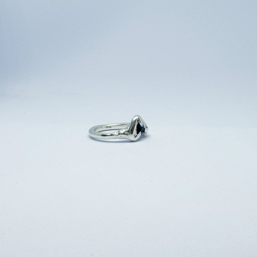 Silver Stone Ring Size L 1/2