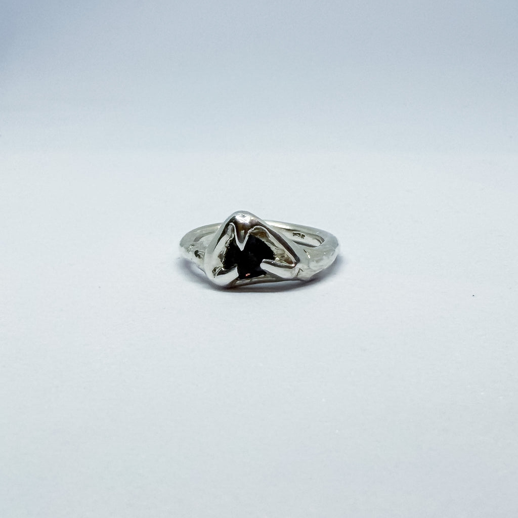 Silver Stone Ring Size L 1/2