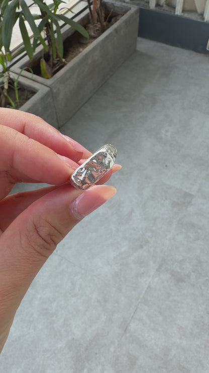 Textured Signet Ring Size M 1/2